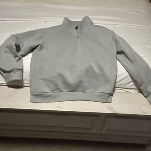 Women’s Gray Half-Zip Sweater